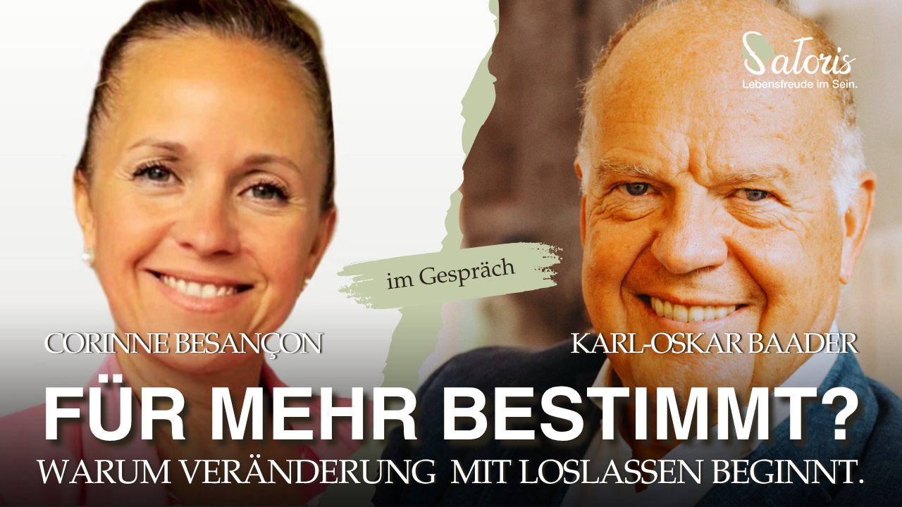 Warum bleiben wir in einem Leben, das uns nicht erfüllt? Ein tiefgehender Artikel über Mut, Selbstverantwortung und den ersten Schritt zur Veränderung. Titelcover mit Corinne und Oskar im Gespräch.