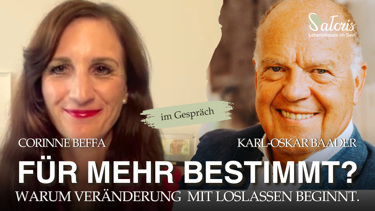 Warum bleiben wir in einem Leben, das uns nicht erfüllt? Ein tiefgehender Artikel über Mut, Selbstverantwortung und den ersten Schritt zur Veränderung. Titelcover mit Corinne und Oskar im Gespräch.